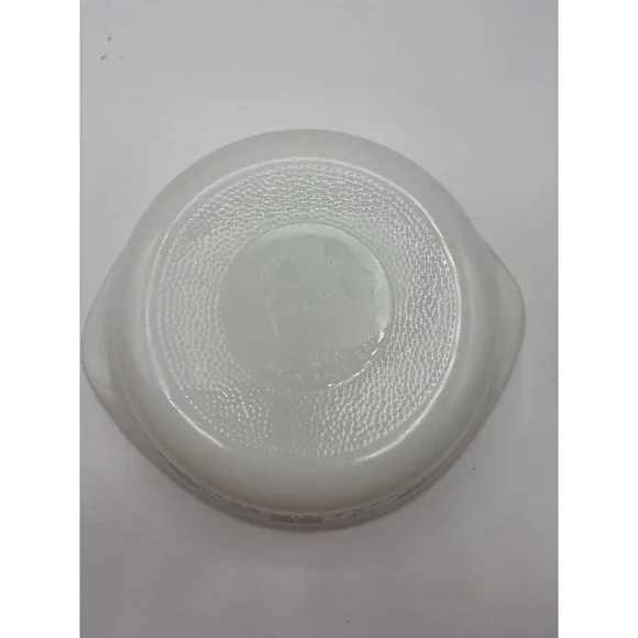 Vintage Glasbake Green Daisy Mixing Bowl 1 Quart J-514 USA Milk Glass - Picture 6 of 7